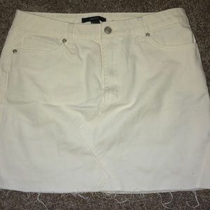 Forever 21 white jean skirt